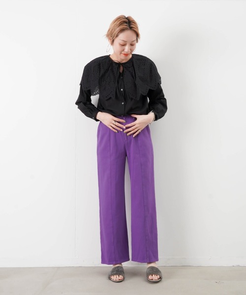 LUCA/LADY LUCK LUCA（ルカ/レディラックルカ）の「LC/LLL バイオチノパンツ（チノパンツ・レディース・ライトベージュ/パープル/ピンク・FREE）」の4枚目の写真