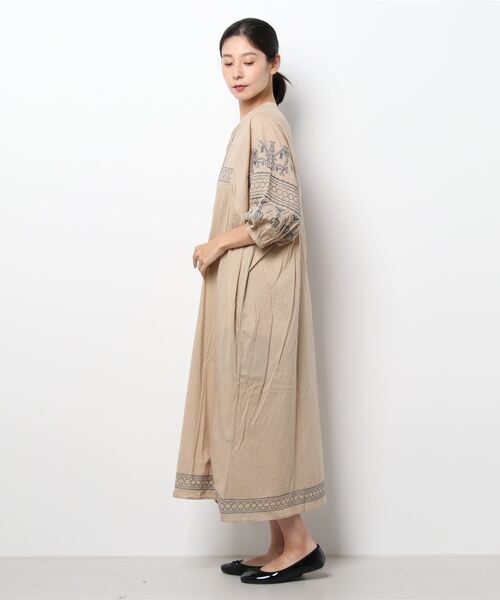 Samansa Mos2（サマンサ モスモス）の「ボイル刺繍ワンピース（ワンピース・レディース・カーキ/ブラック/ベージュ・ﾌﾘ-）」の4枚目の写真