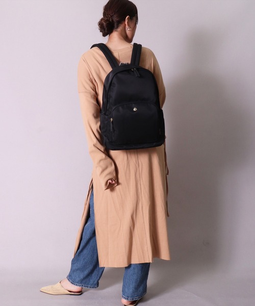 Legato Largo(レガートラルゴ)の「(LF)【Legato Largo】肩楽(かたらく)PC収納 ナイロン リュック(バックパック/リュック・レディース・ネイビー/ブラック/ベージュ/グレー/ライトブラウン・ONE SIZE/ONESIZE)」の6枚目の写真