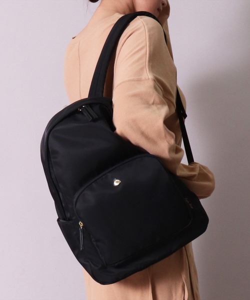 Legato Largo(レガートラルゴ)の「(LF)【Legato Largo】肩楽(かたらく)PC収納 ナイロン リュック(バックパック/リュック・レディース・ネイビー/ブラック/ベージュ/グレー/ライトブラウン・ONE SIZE/ONESIZE)」の17枚目の写真