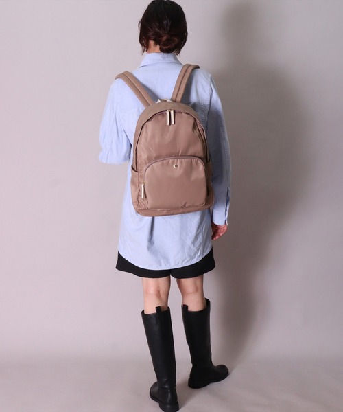 Legato Largo(レガートラルゴ)の「(LF)【Legato Largo】肩楽(かたらく)PC収納 ナイロン リュック(バックパック/リュック・レディース・ネイビー/ブラック/ベージュ/グレー/ライトブラウン・ONE SIZE/ONESIZE)」の20枚目の写真