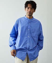 FREAK'S STORE | ビックシルエット スタンドカラーシャツ/タイプライター/デニム/バンドカラーシャツ(シャツ/ブラウス)