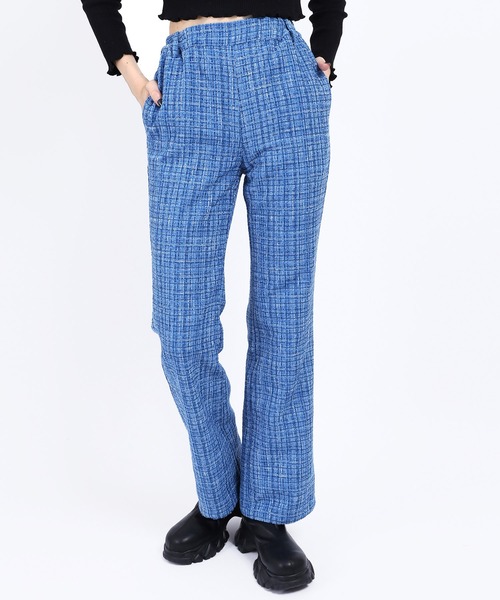 WC（ダブル シー）の「カラーツイードパンツ（スラックス・レディース・ピンク/オレンジ/ブルー/グリーン・FREE）」の2枚目の写真