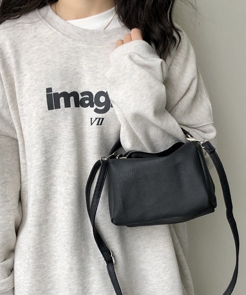 Chaco closet（チャコ クローゼット）の「2WAYフェイクレザーミニスクエアーボストンバック（ボストンバッグ・レディース・ホワイト/ブラック/オレンジ・FREE）」の2枚目の写真