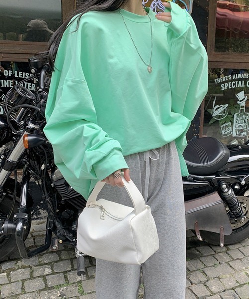 Chaco closet（チャコ クローゼット）の「2WAYフェイクレザーミニスクエアーボストンバック（ボストンバッグ・レディース・ホワイト/ブラック/オレンジ・FREE）」の7枚目の写真