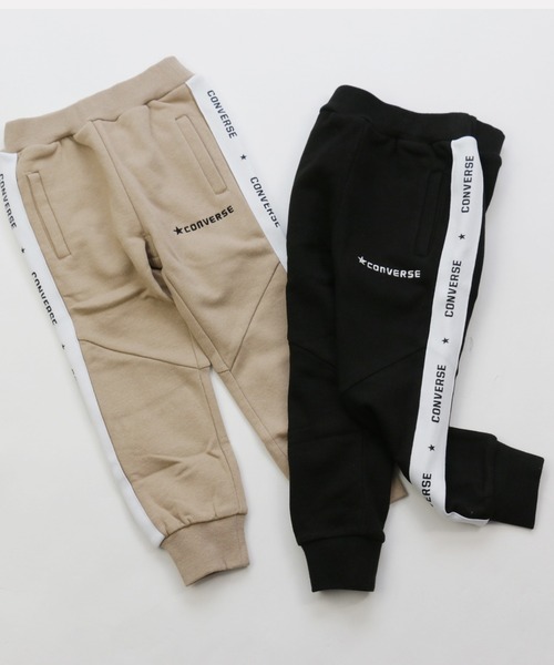 JAM & LINK（ジャムアンドリンク）の「CONVERSE /コンバース ラインスエットパンツ（スウェットパンツ・キッズ・ブラック/ベージュ・140cm/110cm/120cm/130cm/150cm/100cm）」の10枚目の写真