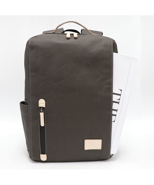 GUSCIO UOMO（グッシオ ウォーモ）の「【グッシオ ウォーモ】ナチュラルデイリーリュック　オフィスカジュアル　アウトドアバックパック 本革付属（バックパック/リュック・メンズ・ホワイト/ネイビー/ダークグレー/ブラウン系・FREE）」の6枚目の写真