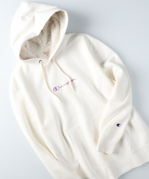 Champion(チャンピオン)の「【Champion】あったかボアパーカー(パーカー・レディース・オフホワイト/ダークブラウン/ピンク・L/M)」の15枚目の写真