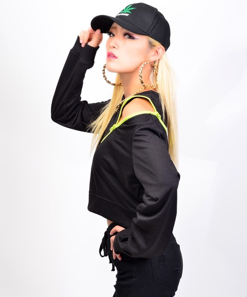 babyShoop(ベイビーシュープ)の「ZIPデザイン長袖TOPS(スウェット・レディース・ライトピンク/ライトグリーン/ホワイト・FREE)」の13枚目の写真