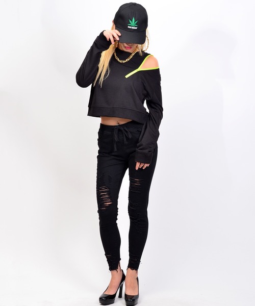 babyShoop(ベイビーシュープ)の「ZIPデザイン長袖TOPS(スウェット・レディース・ライトピンク/ライトグリーン/ホワイト・FREE)」の11枚目の写真