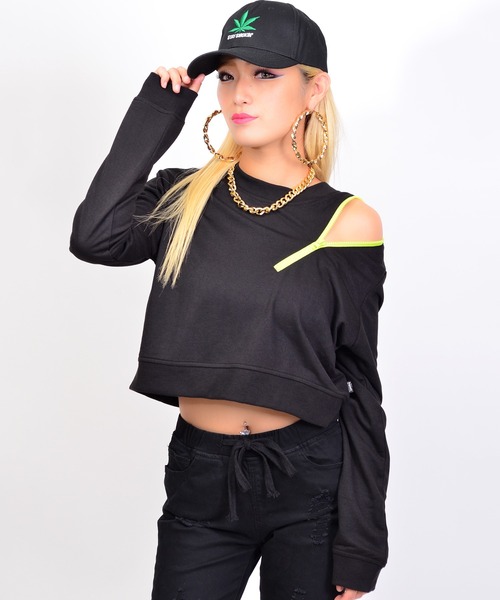 babyShoop(ベイビーシュープ)の「ZIPデザイン長袖TOPS(スウェット・レディース・ライトピンク/ライトグリーン/ホワイト・FREE)」の4枚目の写真