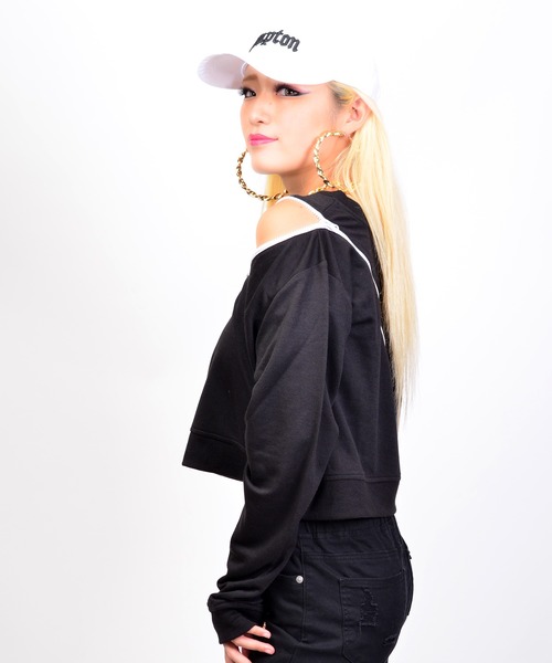 babyShoop(ベイビーシュープ)の「ZIPデザイン長袖TOPS(スウェット・レディース・ライトピンク/ライトグリーン/ホワイト・FREE)」の5枚目の写真
