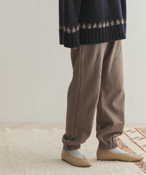 FORK&SPOON（フォークアンドスプーン）の「FORK&SPOON　裏起毛スウェットパンツ（スウェットパンツ・レディース・アイボリー/ブラウン系その他・ONE）」の12枚目の写真