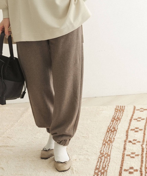 FORK&SPOON（フォークアンドスプーン）の「FORK&SPOON　裏起毛スウェットパンツ（スウェットパンツ・レディース・アイボリー/ブラウン系その他・ONE）」の21枚目の写真