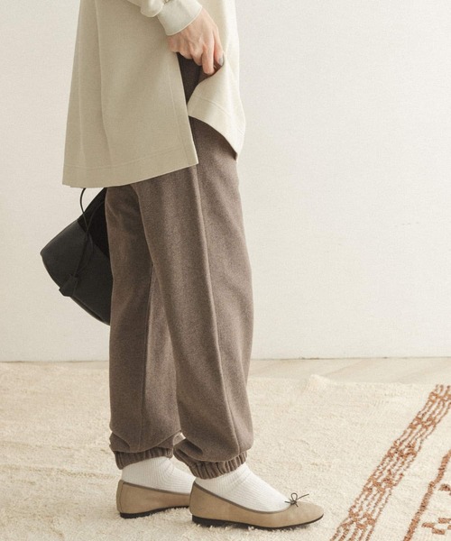 FORK&SPOON（フォークアンドスプーン）の「FORK&SPOON　裏起毛スウェットパンツ（スウェットパンツ・レディース・アイボリー/ブラウン系その他・ONE）」の19枚目の写真