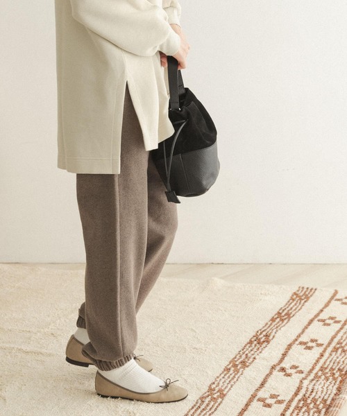 FORK&SPOON（フォークアンドスプーン）の「FORK&SPOON　裏起毛スウェットパンツ（スウェットパンツ・レディース・アイボリー/ブラウン系その他・ONE）」の17枚目の写真