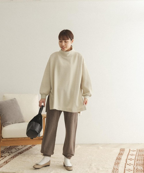 FORK&SPOON（フォークアンドスプーン）の「FORK&SPOON　裏起毛スウェットパンツ（スウェットパンツ・レディース・アイボリー/ブラウン系その他・ONE）」の13枚目の写真