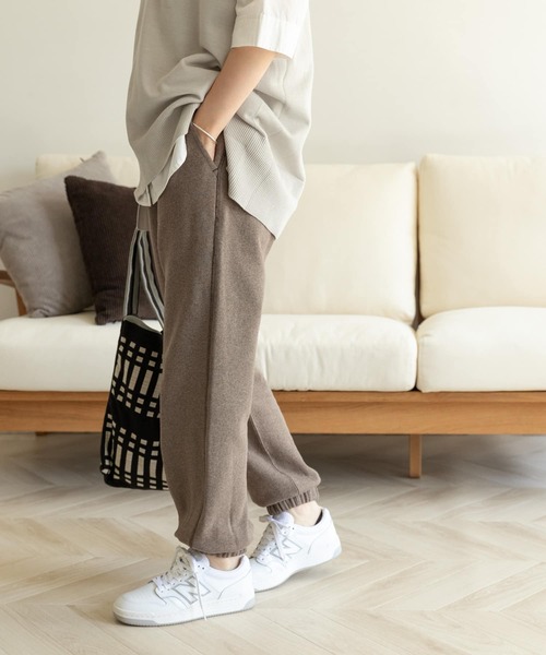 FORK&SPOON（フォークアンドスプーン）の「FORK&SPOON　裏起毛スウェットパンツ（スウェットパンツ・レディース・アイボリー/ブラウン系その他・ONE）」の10枚目の写真