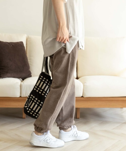 FORK&SPOON（フォークアンドスプーン）の「FORK&SPOON　裏起毛スウェットパンツ（スウェットパンツ・レディース・アイボリー/ブラウン系その他・ONE）」の16枚目の写真