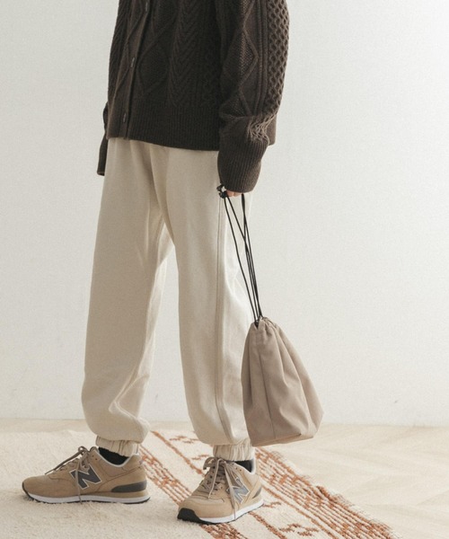 FORK&SPOON（フォークアンドスプーン）の「FORK&SPOON　裏起毛スウェットパンツ（スウェットパンツ・レディース・アイボリー/ブラウン系その他・ONE）」の14枚目の写真