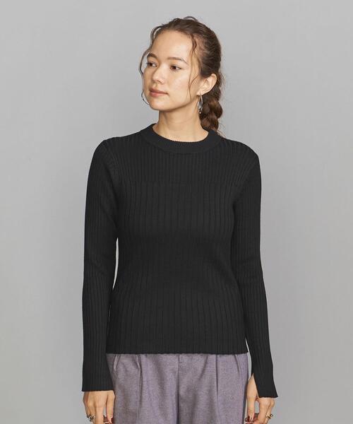 BEAUTY&YOUTH UNITED ARROWS(ビューティーアンドユースユナイテッドアローズ)の「BY リブボトルネック ニットプルオーバー(ニット/セーター・レディース・ブラック/オフホワイト/ライム・FREE)」の10枚目の写真