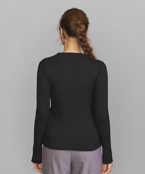 BEAUTY&YOUTH UNITED ARROWS(ビューティーアンドユースユナイテッドアローズ)の「BY リブボトルネック ニットプルオーバー(ニット/セーター・レディース・ブラック/オフホワイト/ライム・FREE)」の9枚目の写真