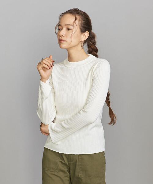 BEAUTY&YOUTH UNITED ARROWS(ビューティーアンドユースユナイテッドアローズ)の「BY リブボトルネック ニットプルオーバー(ニット/セーター・レディース・ブラック/オフホワイト/ライム・FREE)」の8枚目の写真