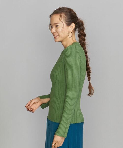 BEAUTY&YOUTH UNITED ARROWS(ビューティーアンドユースユナイテッドアローズ)の「BY リブボトルネック ニットプルオーバー(ニット/セーター・レディース・ブラック/オフホワイト/ライム・FREE)」の11枚目の写真