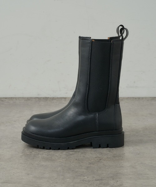 natural couture(ナチュラルクチュール)の「サイドゴアミドルブーツ(ブーツ・レディース・ブラック・LARGE/MEDIUM)」の8枚目の写真