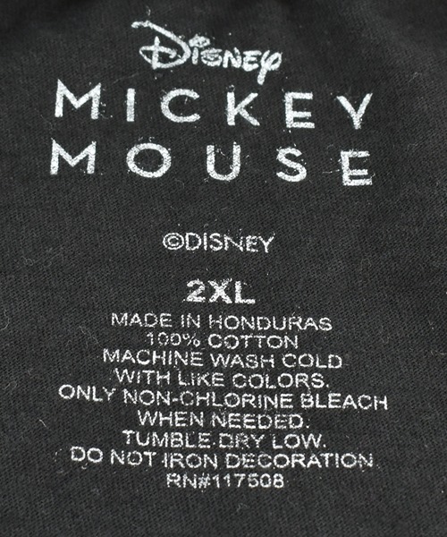 DISNEY VINTAGE（ディズニーヴィンテージ）の「【ヴィンテージ古着】Mickey Mouse/ミッキーマウス プリントTシャツ（Tシャツ/カットソー・メンズ・ブラック・2XL）」の2枚目の写真