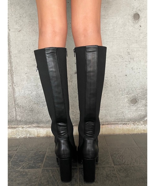 EGOIST（エゴイスト）の「サイドニットレースUPブーツ（ブーツ）」 - WEAR