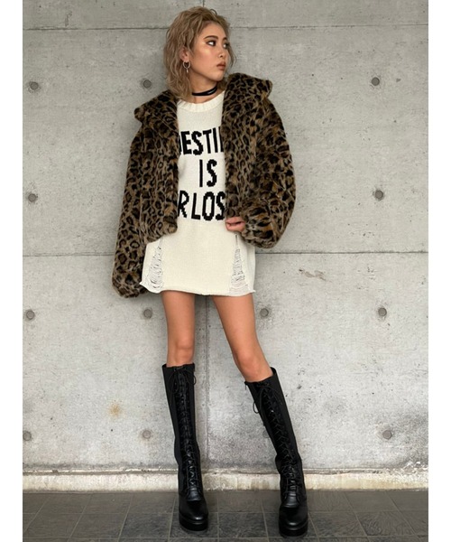 EGOIST（エゴイスト）の「サイドニットレースUPブーツ（ブーツ）」 - WEAR