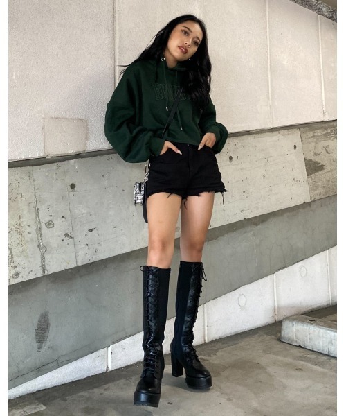 EGOIST（エゴイスト）の「サイドニットレースUPブーツ（ブーツ）」 - WEAR