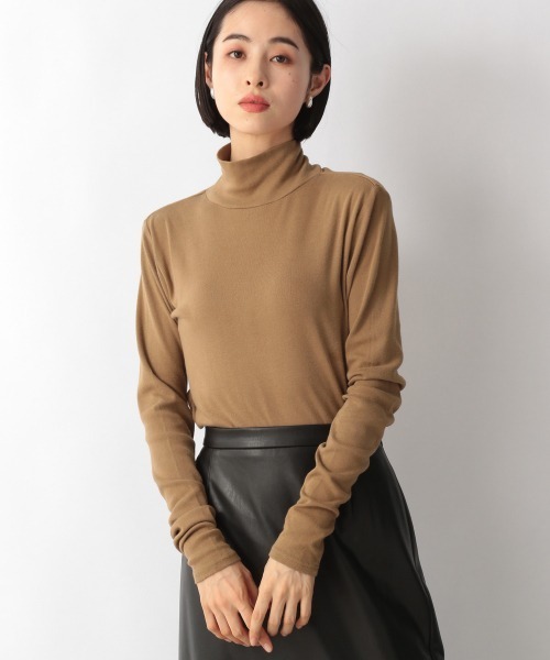 LOWRYS FARM(ローリーズファーム)の「ウォームカラータートル 229392(Tシャツ/カットソー・レディース・ホワイト/ブラック/ブラウン/グリーン/オレンジ/ピンク/ライトグリーン・FREE)」の4枚目の写真