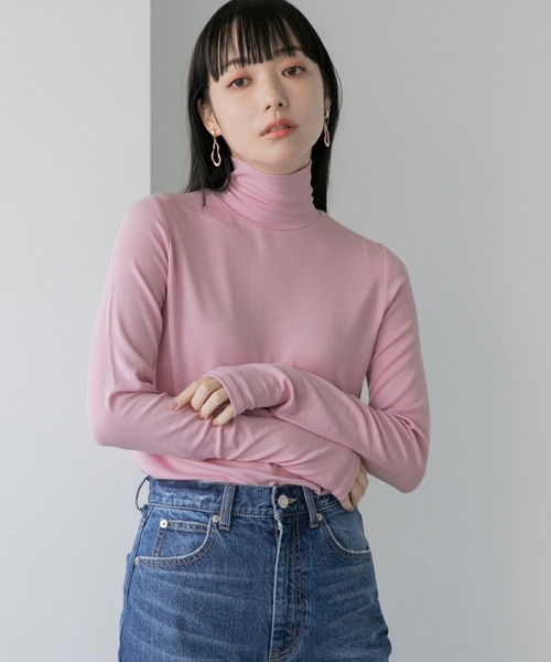 LOWRYS FARM(ローリーズファーム)の「ウォームカラータートル 229392(Tシャツ/カットソー・レディース・ホワイト/ブラック/ブラウン/グリーン/オレンジ/ピンク/ライトグリーン・FREE)」の22枚目の写真