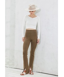 ALEXIA STAM | Slit Hem Smooth Knit Pants/スリットヘムスムースニットパンツ(その他パンツ)