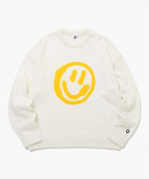 ISTKUNST(イストクンスト)の「【ISTKUNST】SMILEY KNIT / イストクンスト スマイリー クルーネック ニット(ニット/セーター・メンズ・ブラック/クリーム・MEDIUM/LARGE/SMALL)」の16枚目の写真