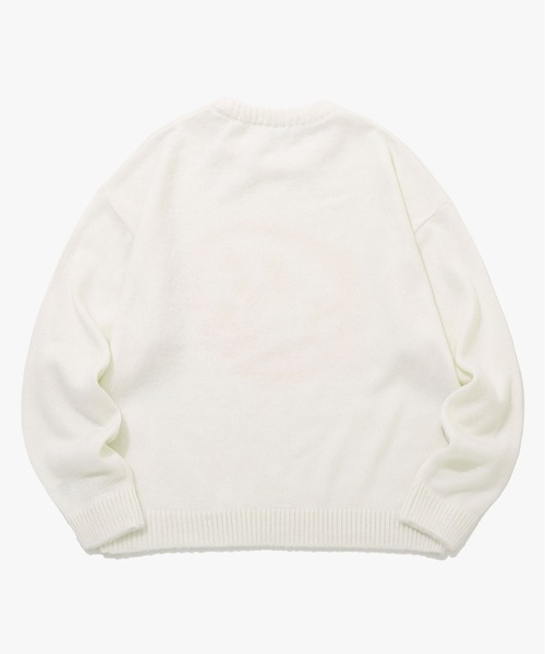 ISTKUNST(イストクンスト)の「【ISTKUNST】SMILEY KNIT / イストクンスト スマイリー クルーネック ニット(ニット/セーター・メンズ・ブラック/クリーム・MEDIUM/LARGE/SMALL)」の17枚目の写真