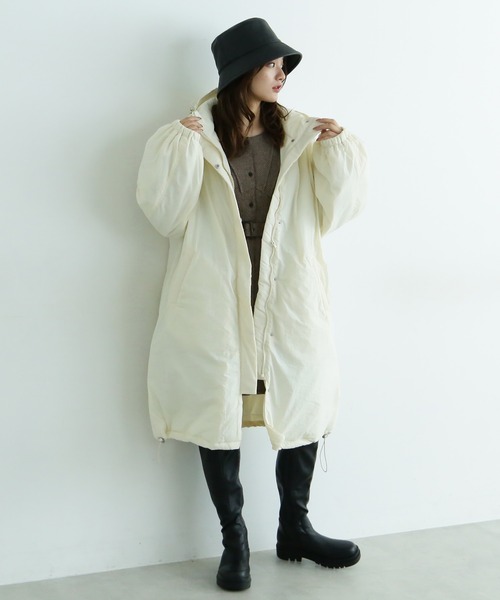 FREE'S MART（フリーズマート）の「中綿フードロングマウンテンパーカー（マウンテンパーカー・レディース・ブラック/ベージュ/ホワイト・FREE）」の13枚目の写真