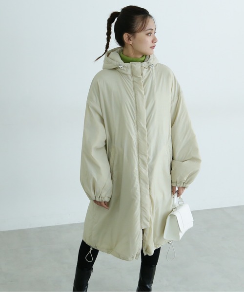 FREE'S MART（フリーズマート）の「中綿フードロングマウンテンパーカー（マウンテンパーカー・レディース・ブラック/ベージュ/ホワイト・FREE）」の9枚目の写真