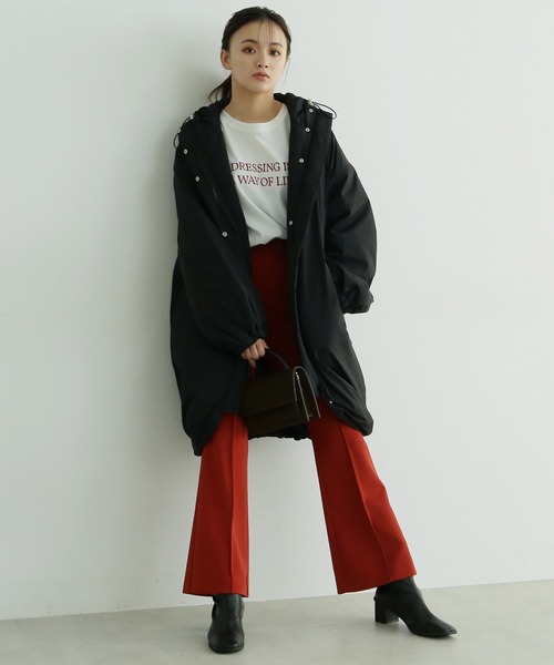 FREE'S MART（フリーズマート）の「中綿フードロングマウンテンパーカー（マウンテンパーカー・レディース・ブラック/ベージュ/ホワイト・FREE）」の12枚目の写真