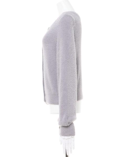 Allamanda(アラマンダ)の「パールボタンフェザーヤーン/カーディガン(カーディガン/ボレロ・レディース・パープル/アイボリー/ブルーグレー/グレー系その他・M)」の5枚目の写真