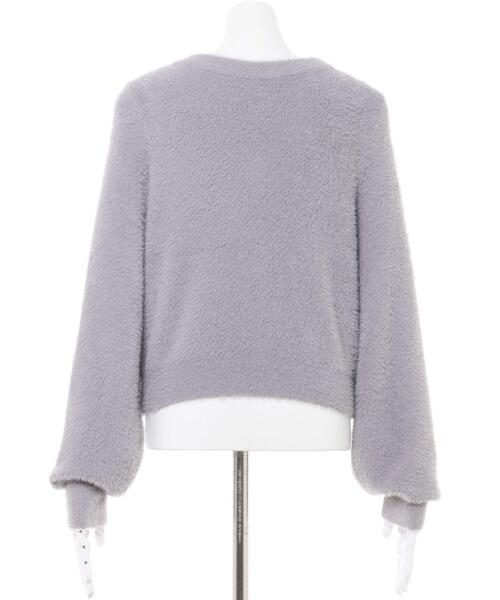 Allamanda(アラマンダ)の「パールボタンフェザーヤーン/カーディガン(カーディガン/ボレロ・レディース・パープル/アイボリー/ブルーグレー/グレー系その他・M)」の7枚目の写真