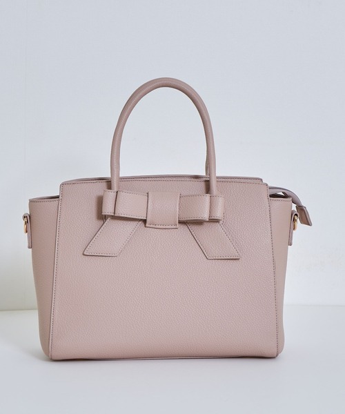 tocco closet(トッコ クローゼット)の「ショルダー付きフロントリボン2WAYハンドバッグ(ハンドバッグ・レディース・モカ/ピンク系その他/グレイッシュベージュ・FREE)」の13枚目の写真