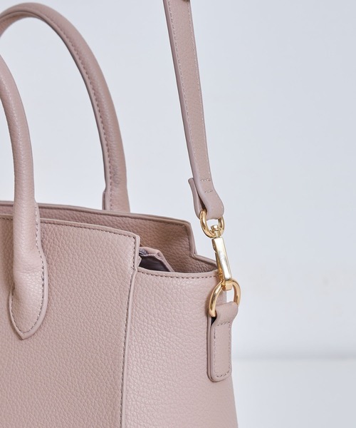 tocco closet(トッコ クローゼット)の「ショルダー付きフロントリボン2WAYハンドバッグ(ハンドバッグ・レディース・モカ/ピンク系その他/グレイッシュベージュ・FREE)」の22枚目の写真
