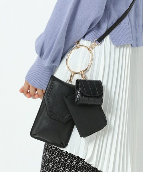mysty woman（ミスティウーマン）の「リングマルチショルダー 257682（ショルダーバッグ・レディース・ブラック/ピンク/アイボリー・FREE）」の8枚目の写真