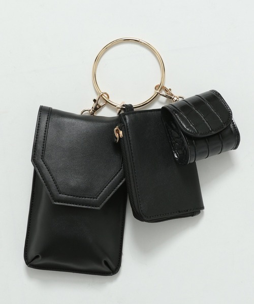 mysty woman（ミスティウーマン）の「リングマルチショルダー 257682（ショルダーバッグ・レディース・ブラック/ピンク/アイボリー・FREE）」の12枚目の写真