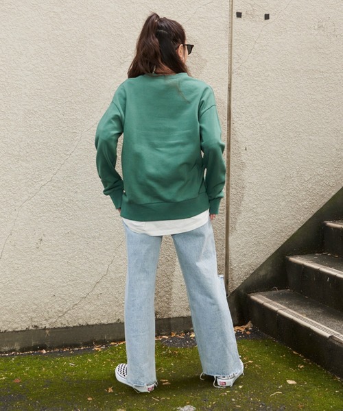 SHAGGIE（シャギー）の「膝カットストレートワイドデニムパンツ（デニムパンツ・レディース・ブラック/ブルー・SMALL/MEDIUM/LARGE）」の13枚目の写真