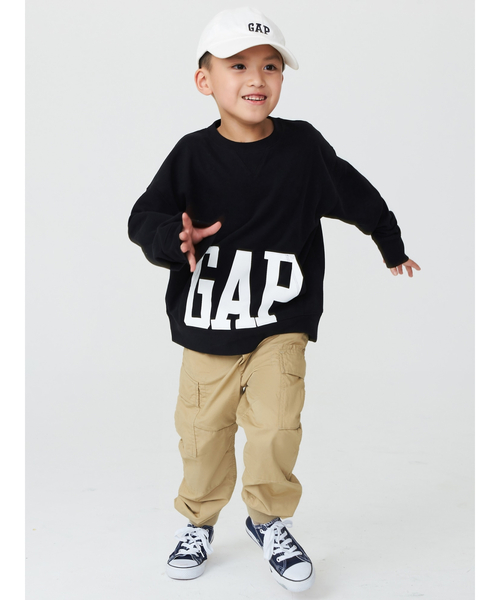 GAP（ギャップ）の「オーバーサイズ GAPロゴ クルーネック (キッズ)（スウェット・キッズ・ブラック/グレー/イエロー・S/M/L/XL/XS/XXL）」の20枚目の写真