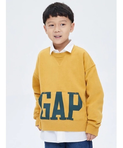 GAP（ギャップ）の「オーバーサイズ GAPロゴ クルーネック (キッズ)（スウェット・キッズ・ブラック/グレー/イエロー・S/M/L/XL/XS/XXL）」の3枚目の写真